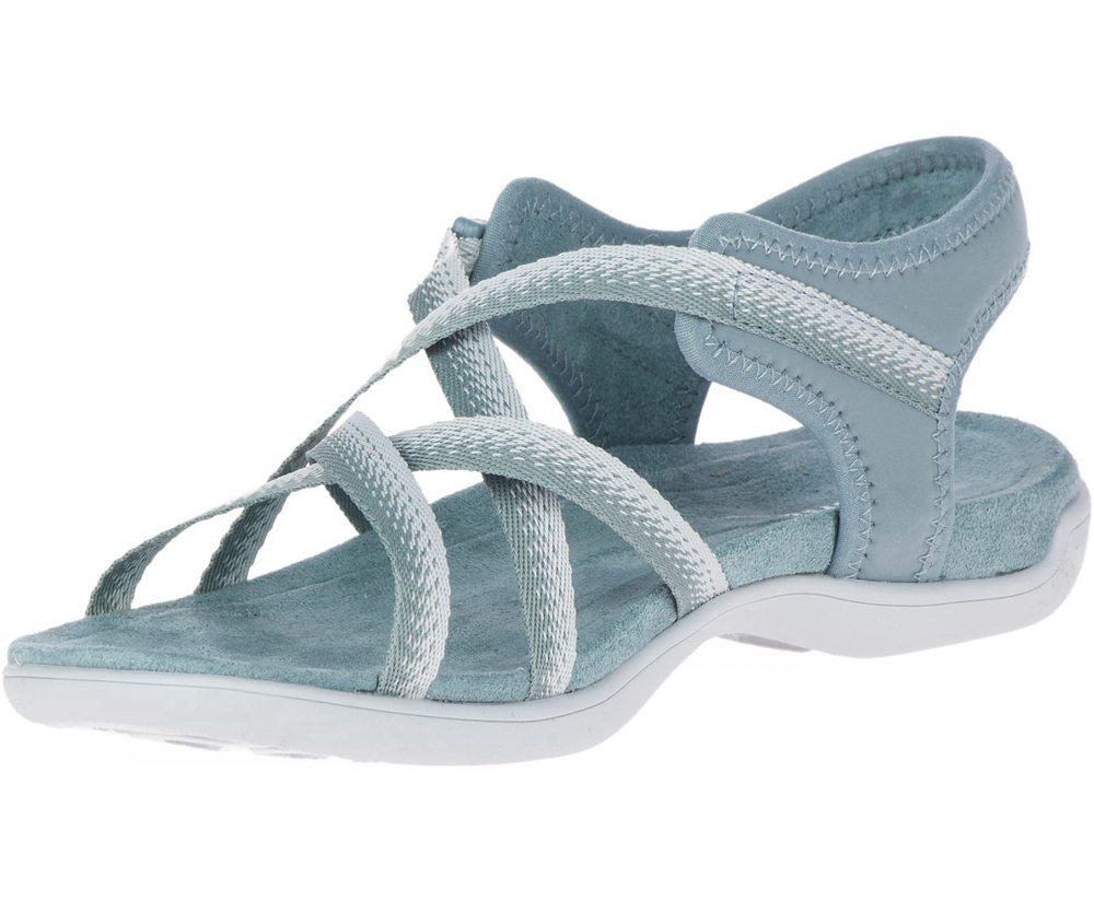 Merrell Sandals Blue - District Muri Lattice - Womens 46VPFAGRH